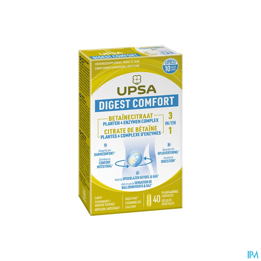 packshot van UPSA Digest Comfort 40 capsules