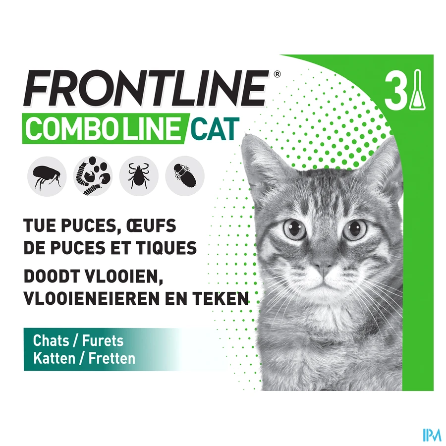 packshot van Frontline ComboLine Kat/Fret 3 x 0,5 ml