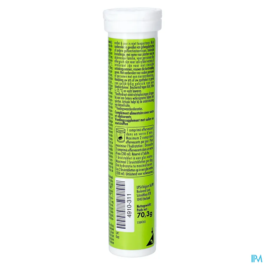 packshot van Upsa Hydrafizz Detox 16 Bruistabletten