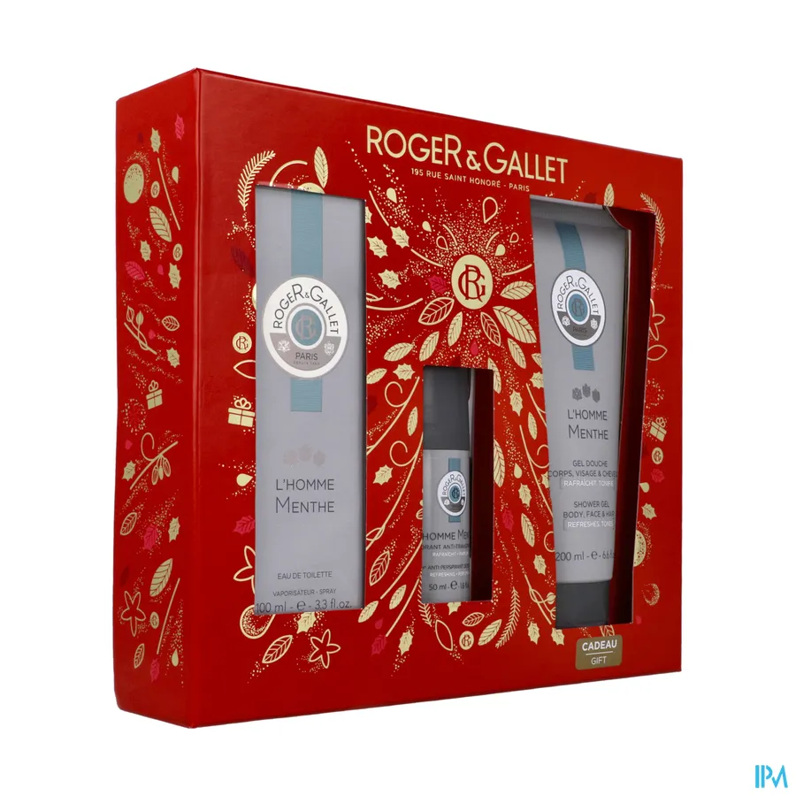 packshot van Roger & gallet Kerstkoffer Edt Homme Munt 100 ml
