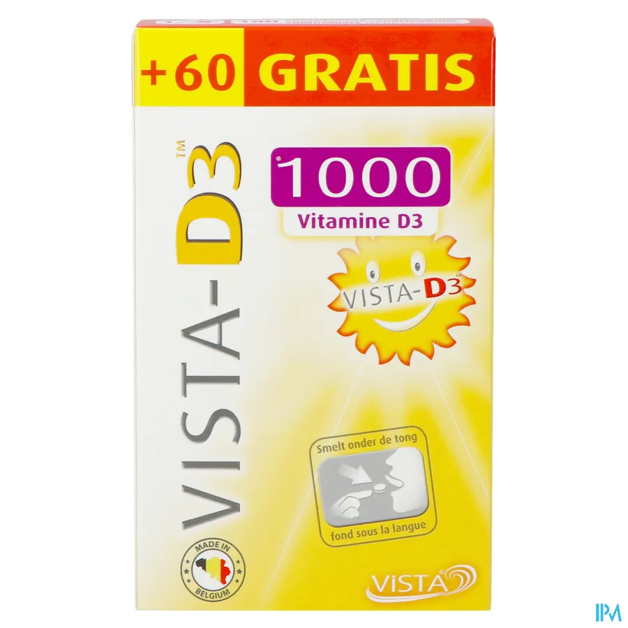 packshot van Vista D3 1000 PROMO 120 + 60 smelttabletten
