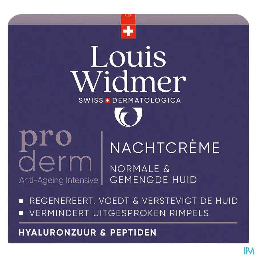 packshot van Louis Widmer Proderm Nachtcrème 50 ml - met parfum