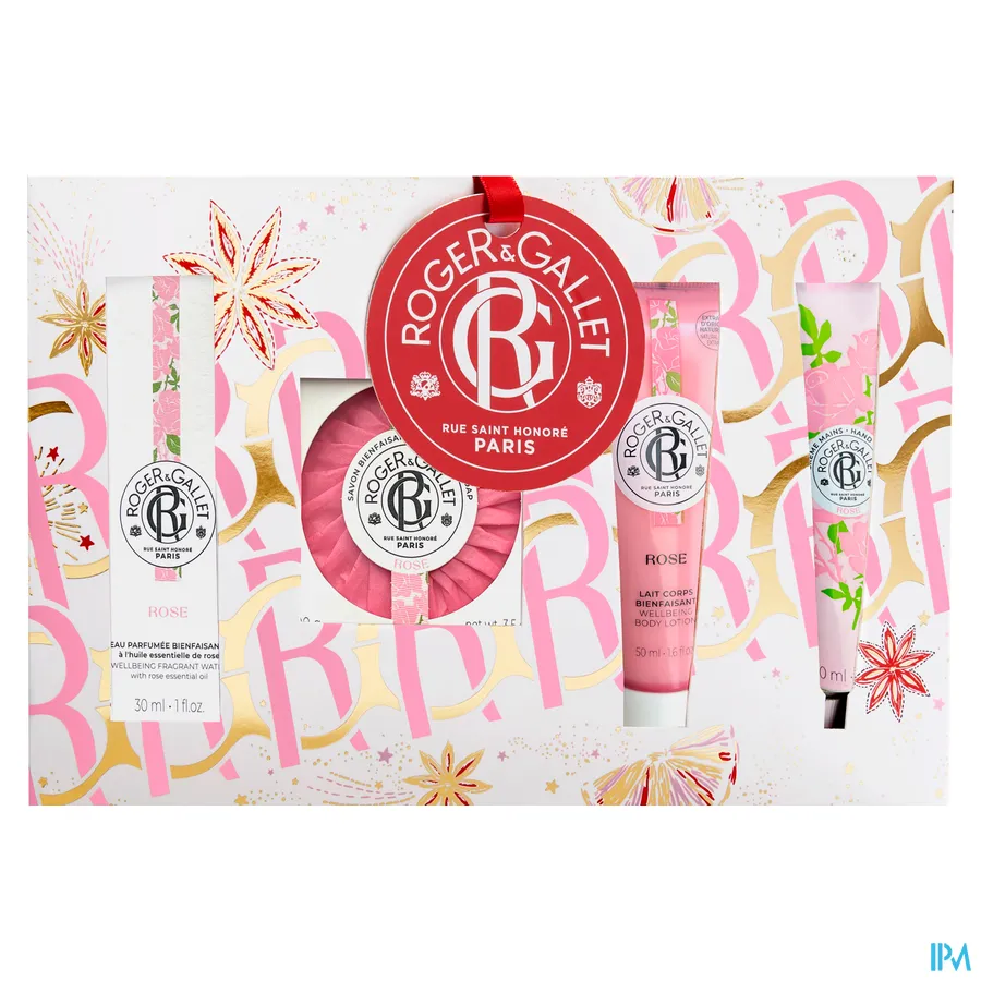 packshot van Roger & gallet Set Noel Rit Rose 30 ml 4 Producten