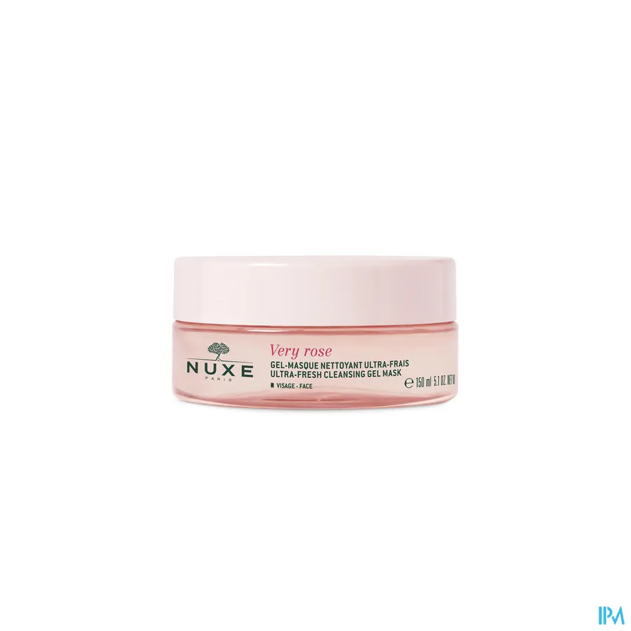 packshot van Nuxe Very Rose Ultrafris Reinigend Gelmasker voor Gelaat Pot 150 ml