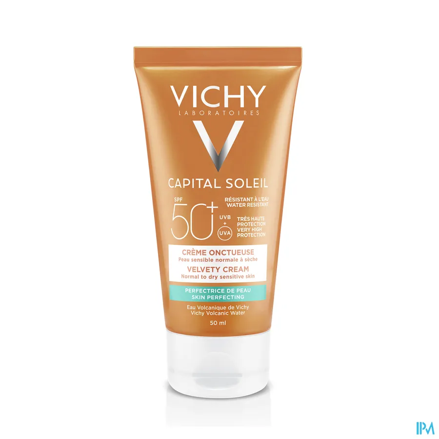 productshot van Vichy Ideal Soleil Zonnecrème met SPF 50+ voor Normale tot Droge Huid 50 ml
