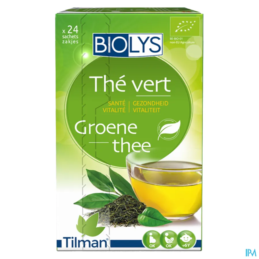 packshot van Tilman Biolys Groene Thee 24 zakjes