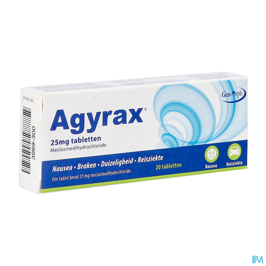 packshot van Agyrax 25 mg 20 tabletten