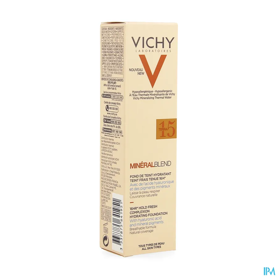 packshot van Vichy Minéralblend Fond De Teint Fluide 15 Terra 30 ml