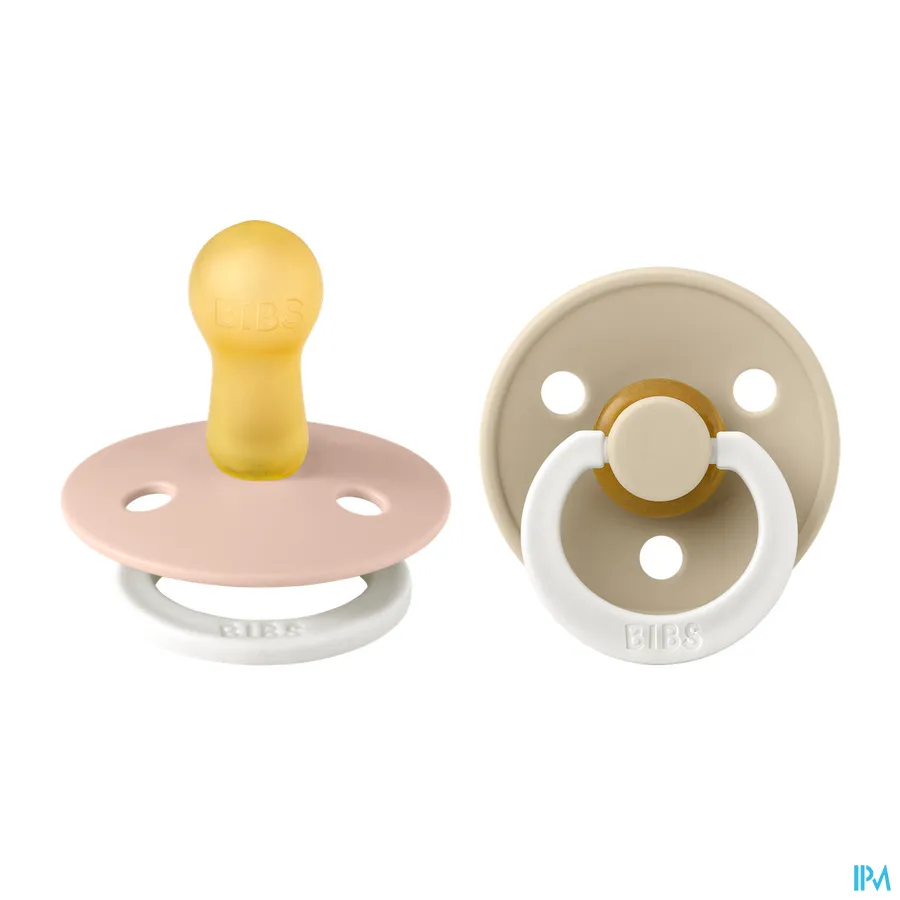 productshot van Bibs Fopspeen Duo Night Vanilla/Blush 18+ 2 stuks