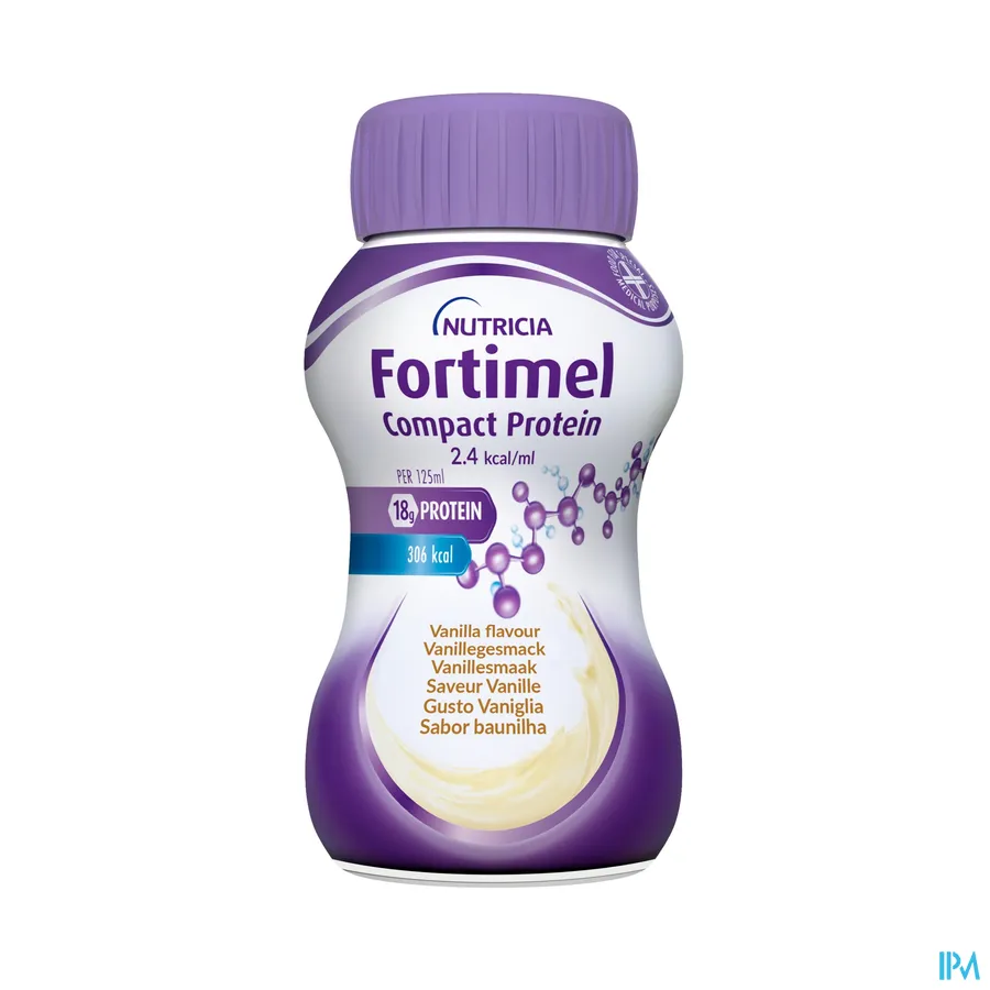 productshot van Fortimel Compact Protein 2.4kcal Vanilla 4x125ml