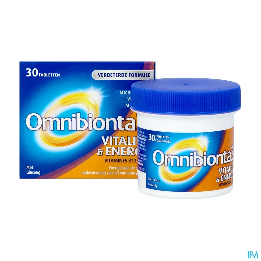 packshot van Omnibionta 3 Vitality Energy 30 tabletten