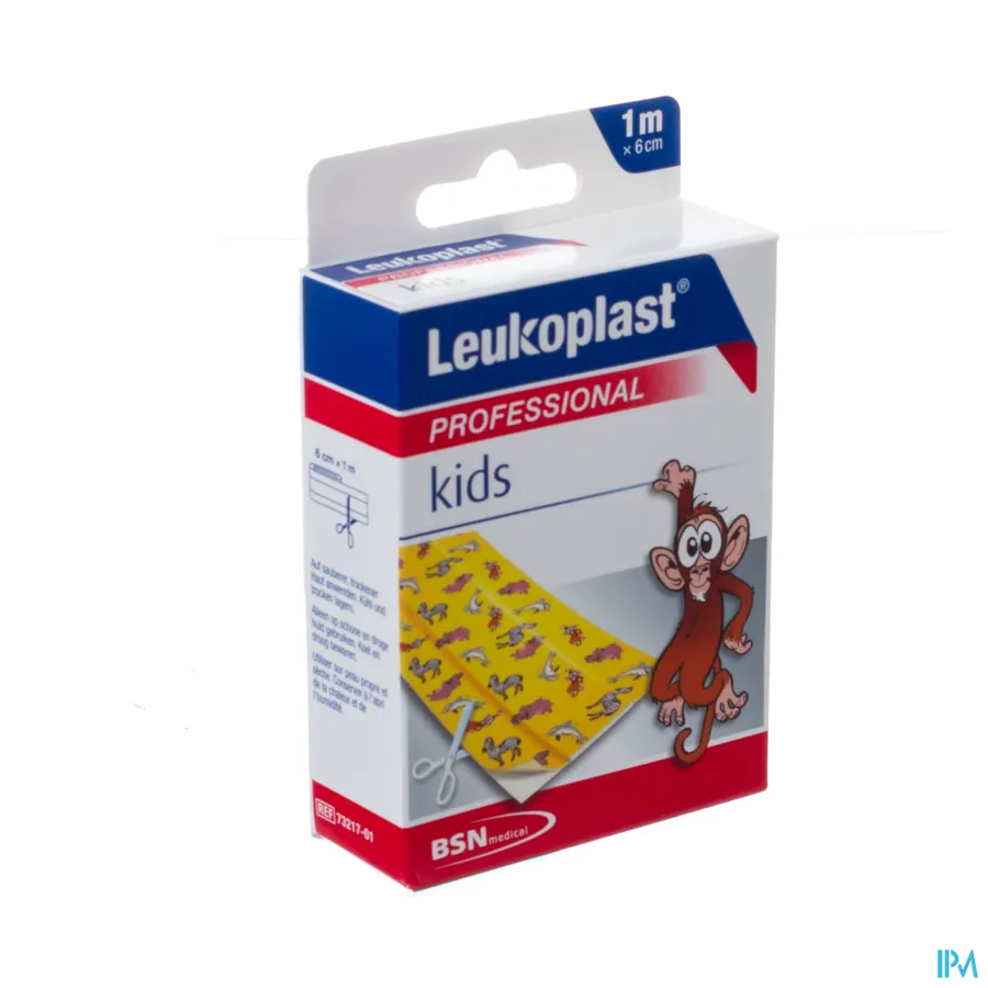 packshot van Leukoplast Kids 6 cm x 1 m 1 stuk