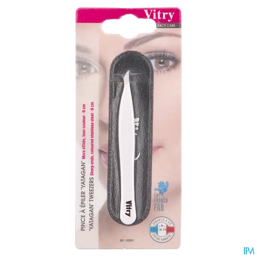 packshot van Vitry Epileerpincet met Schuine Ultrafijne Top Gekleurd