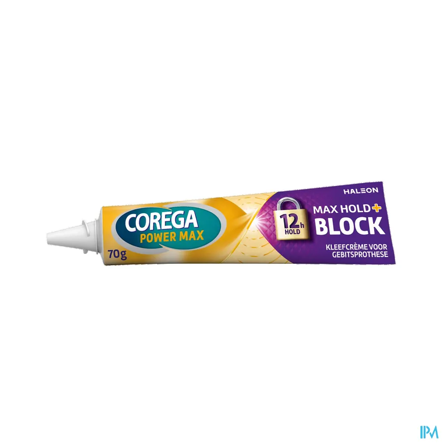productshot van Corega Max Hold + Block Kleefcrème 70 g