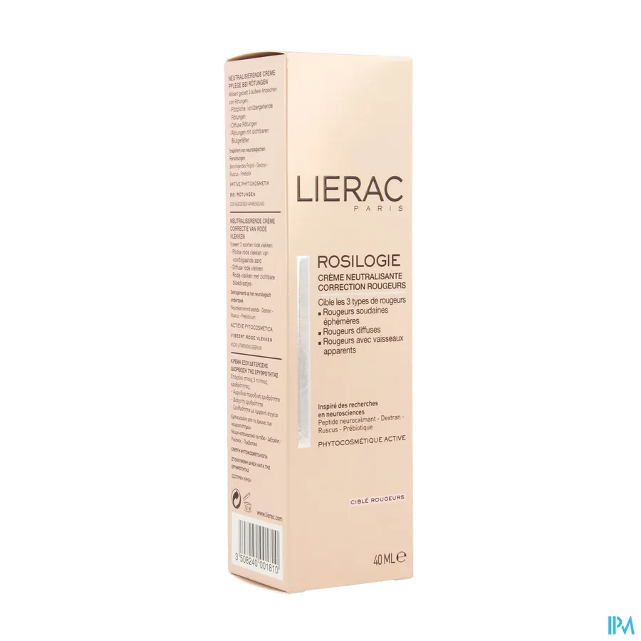 packshot van Lierac Rosilogie Neutraliserende Corrigerende Crème tegen Rode Vlekken 40 ml