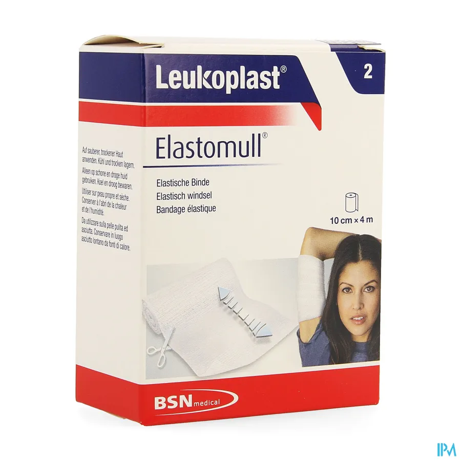 packshot van Elastomull 10cmx4m 2 Leukoplast