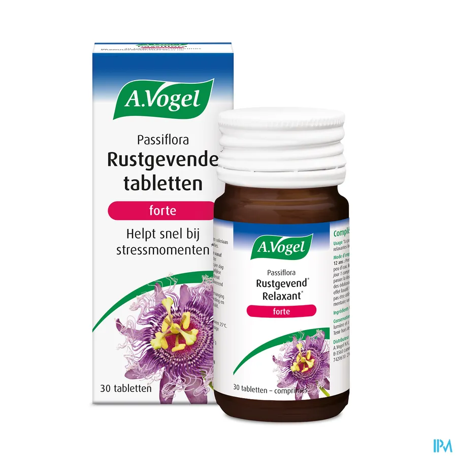 productshot van A. Vogel Passiflora Complex Forte Ontspannend 30 Tabletten