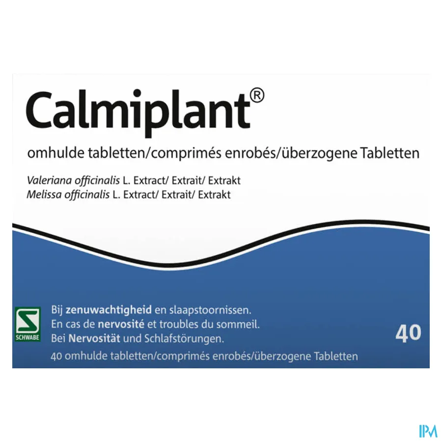 packshot van Calmiplant bij Zenuwachtigheid en Slaapstoornissen 40 Tabletten