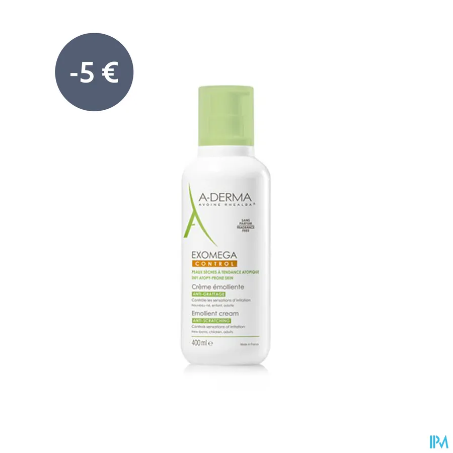 packshot van Aderma Exomega Control Emolliërende Crème Promo* 400 ml