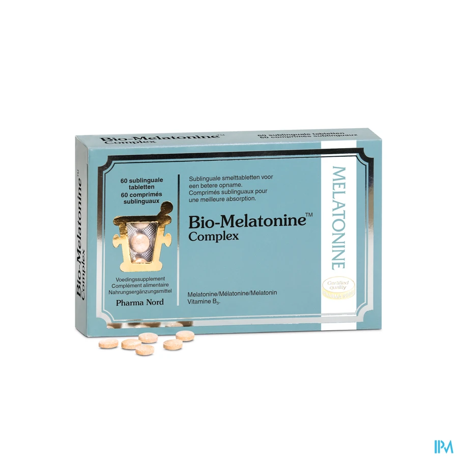 productshot van Bio-Melatonine Complex 60 Sublinguale Tabletten