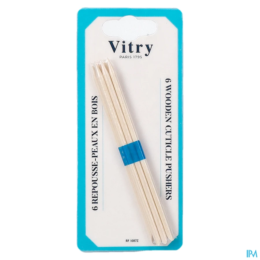 packshot van Vitry Nagelriemvelletjesduwer in Hout 6 Stuks