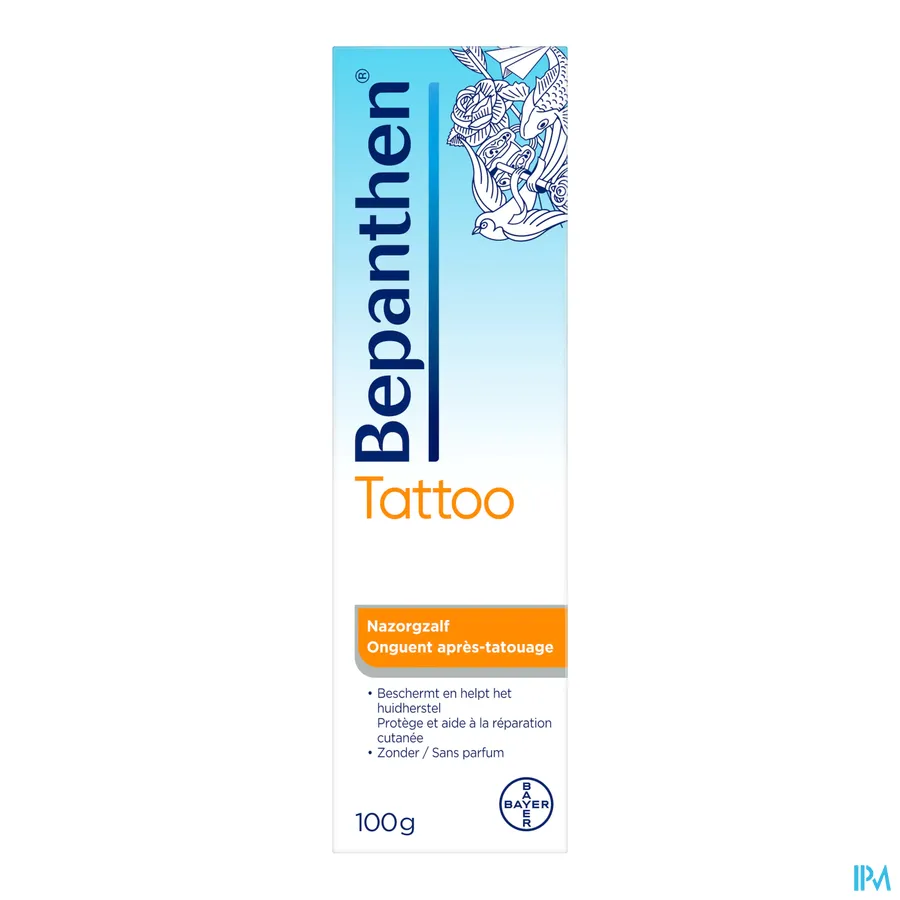 packshot van Bepanthen Tattoo Nazorgzalf 100 g