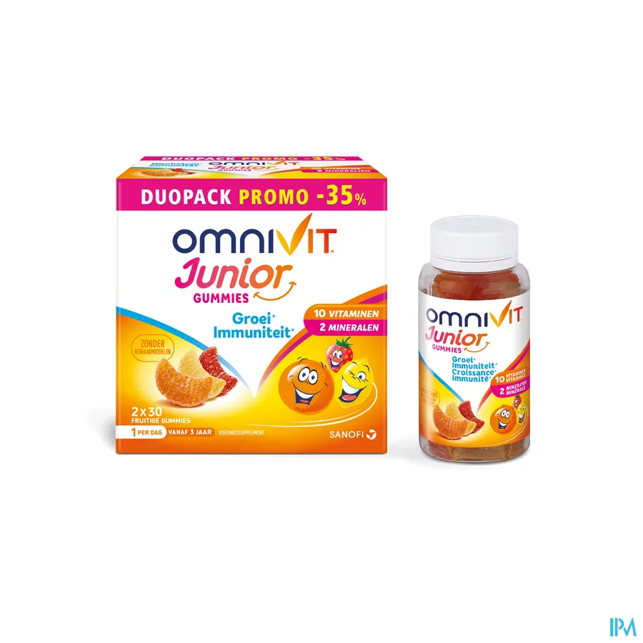 productshot van Omnivit Junior Gummies Duopack 2 x 30 gummies