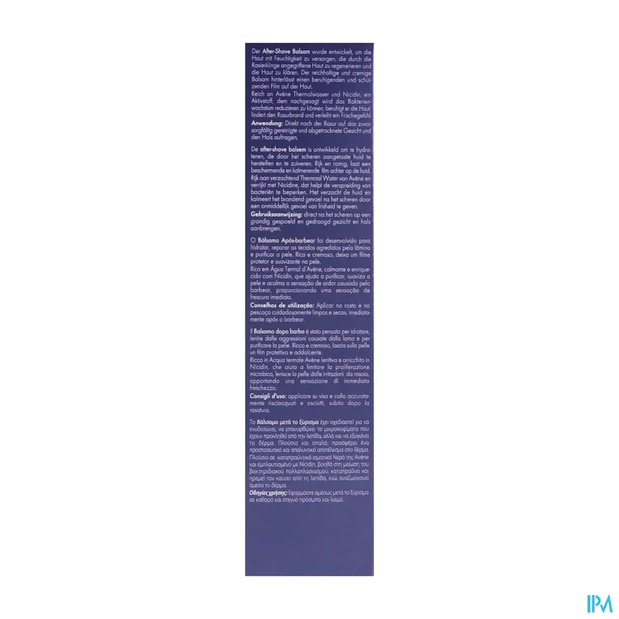 packshot van Avène Men Aftershave Balsem voor Droge Gevoelige Huid Tube 75 ml