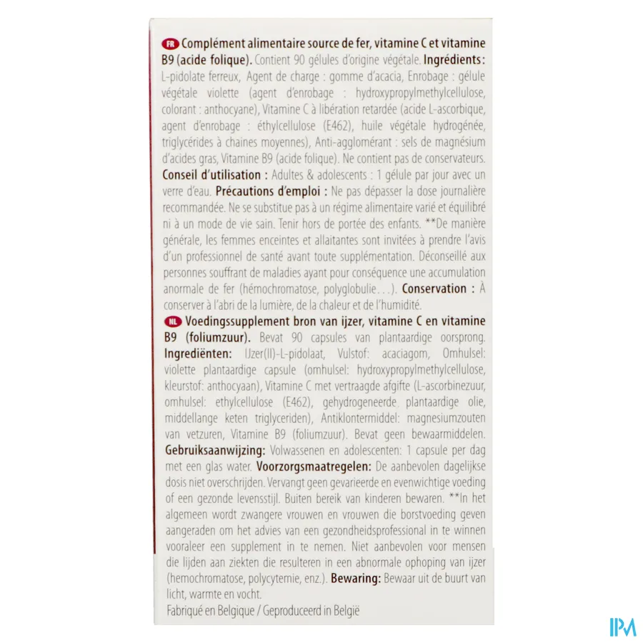 packshot van B-ijzer Forte Caps 90