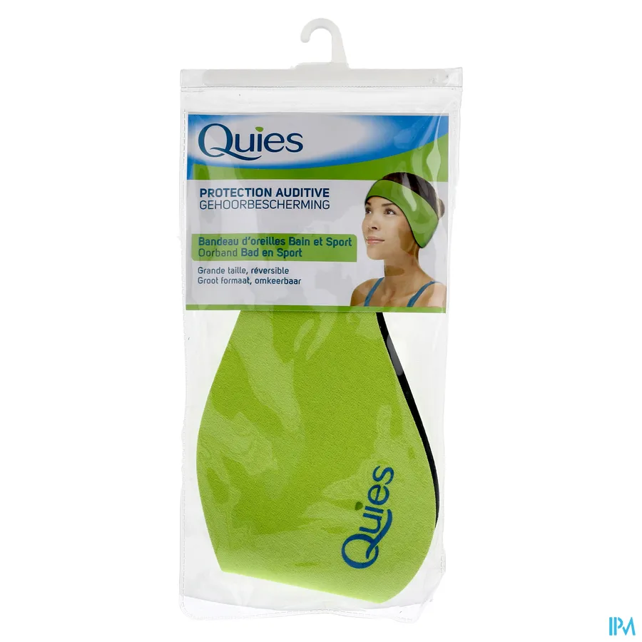 packshot van Quies Gehoorbescherming Oorband voor Bad en Sport in Groot Formaat en Omkeerbaar 1 Stuk