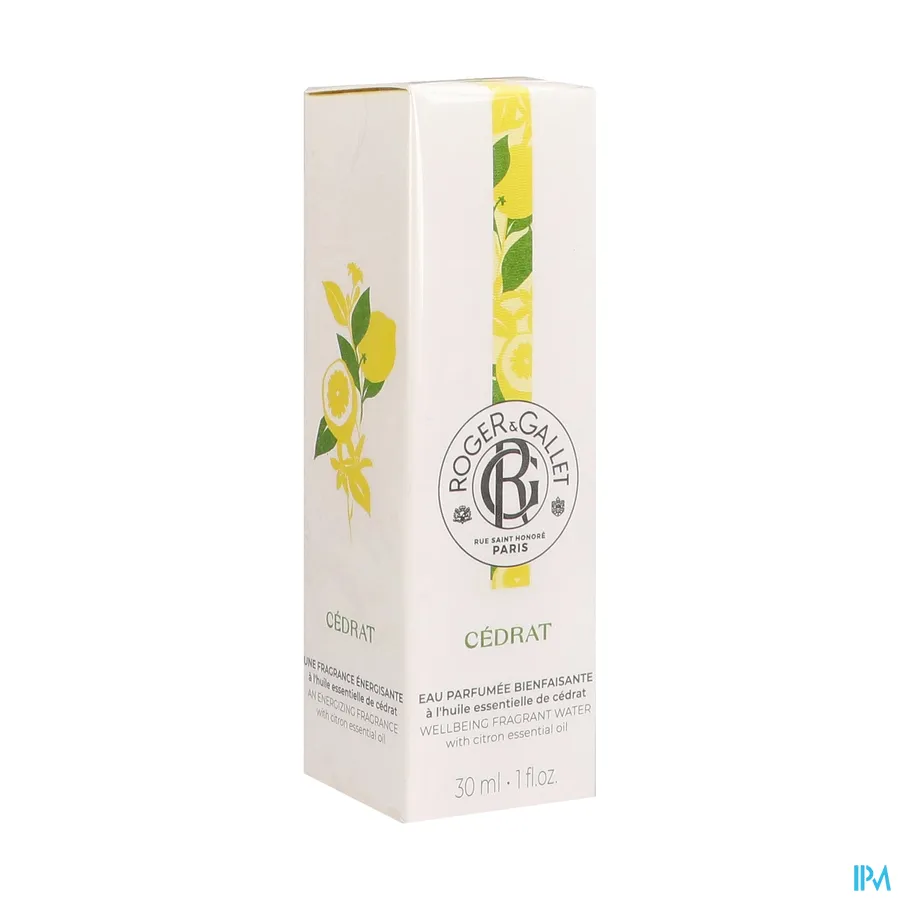 packshot van Roger & Gallet Cedrat Geparfumeerd Water 30 ml