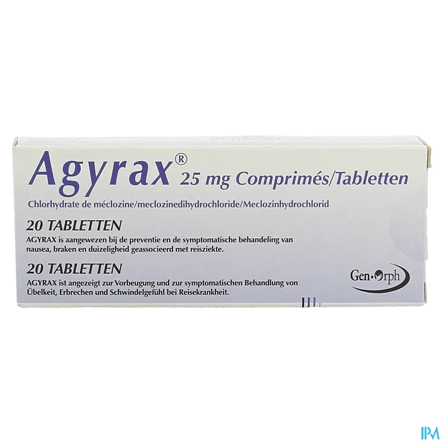 packshot van Agyrax 25 mg 20 tabletten