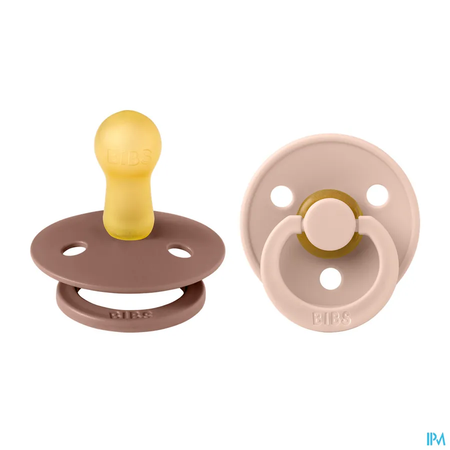 productshot van Bibs Fopspeen Duo Woodchuck/ Blush 6-18 2 stuks