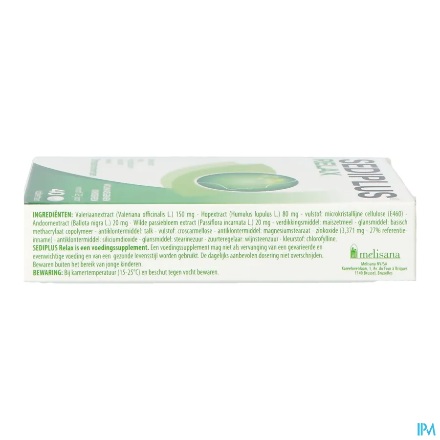 packshot van Sediplus Relax voor een Optimale Relaxatie 40 Tabletten