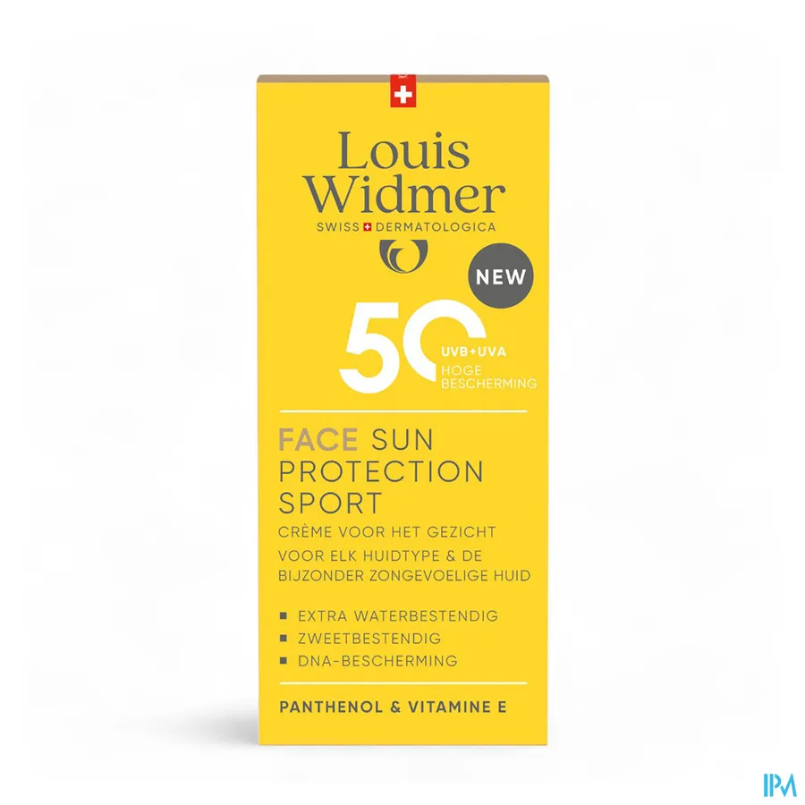 packshot van Widmer Face Sun Protection Sport SPF50 50 ml