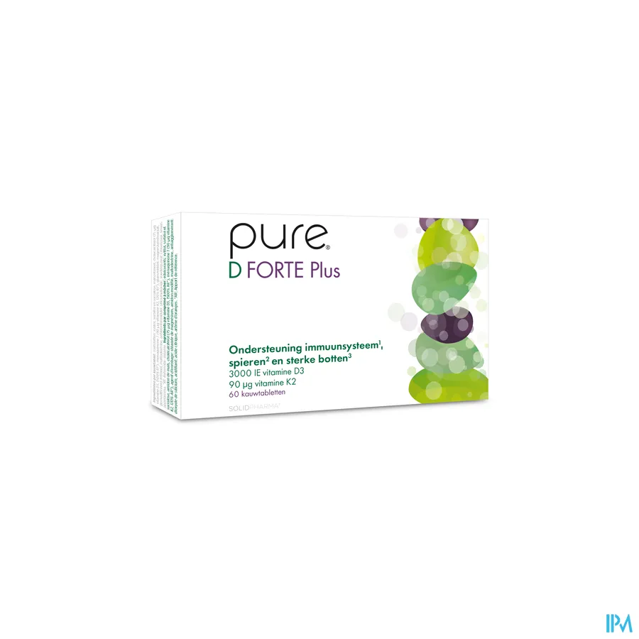 packshot van Pure D FORTE Plus 60 kauwtabletten