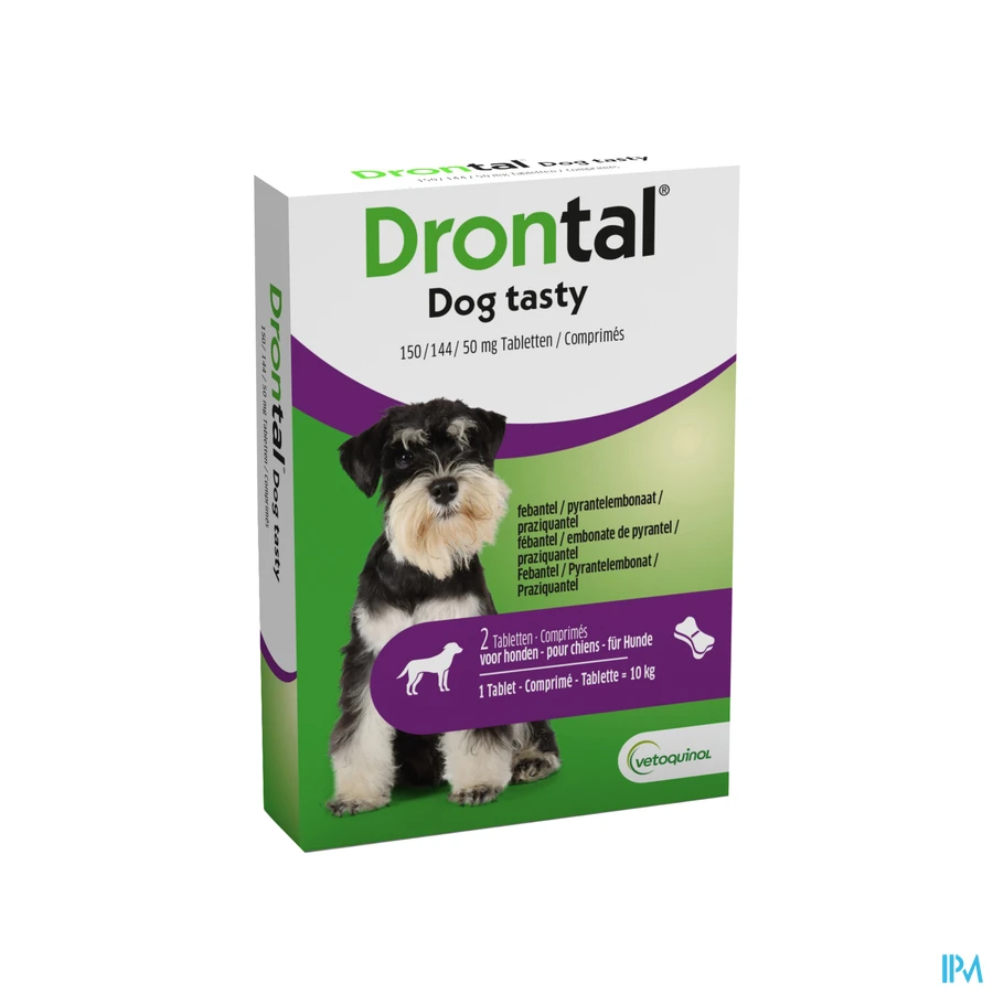 packshot van Drontal Dog Tasty Bone 2 stuks