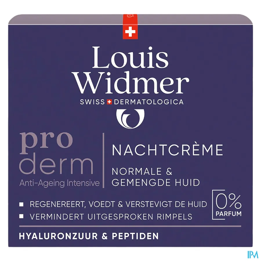 packshot van Louis Widmer Proderm Nachtcrème 50 ml - zonder parfum