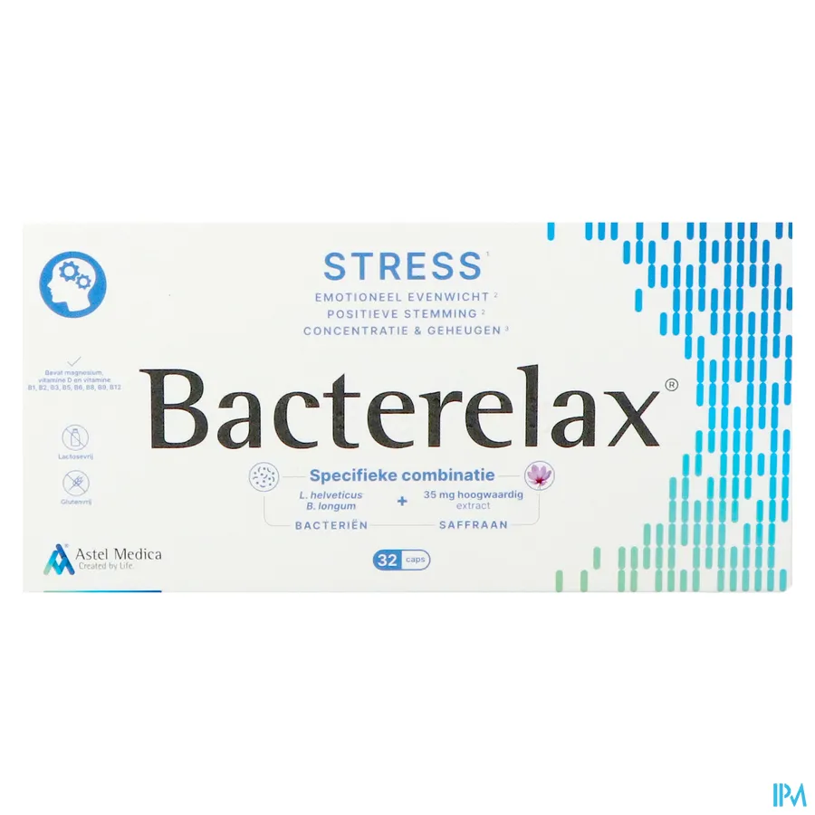 packshot van Bacterelax 32 capsules