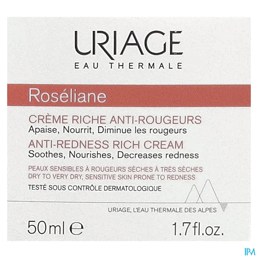packshot van Uriage Roséliane Rijke Crème tegen Roodheid voor Droge Huid 40 ml
