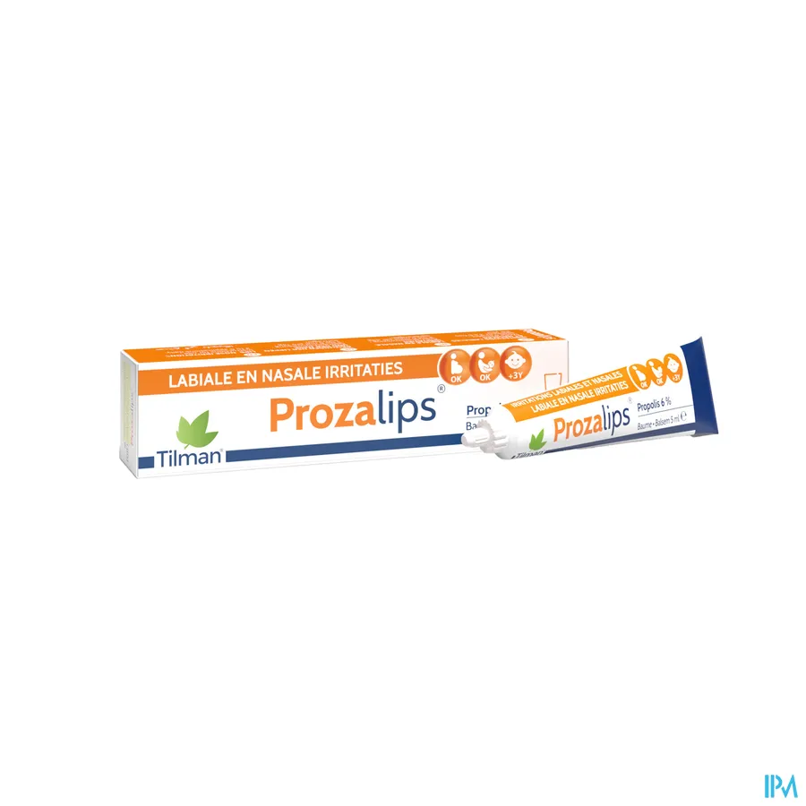 productshot van Prozalips Balsem tegen Labiale en Nasale Irritaties met 6% Propolis 5 ml