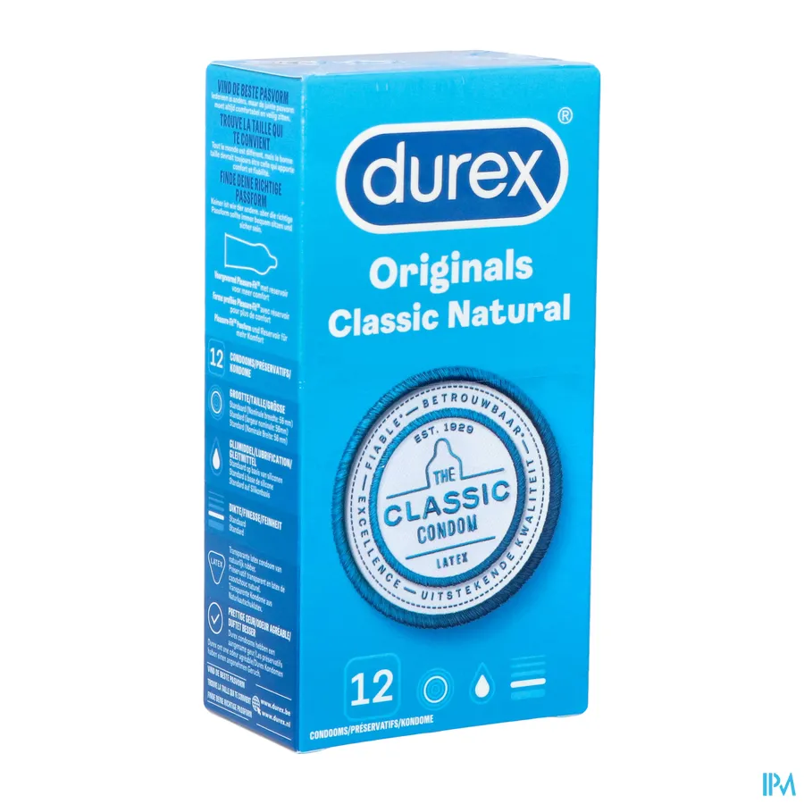 packshot van Durex Classic Natural 12 Condooms