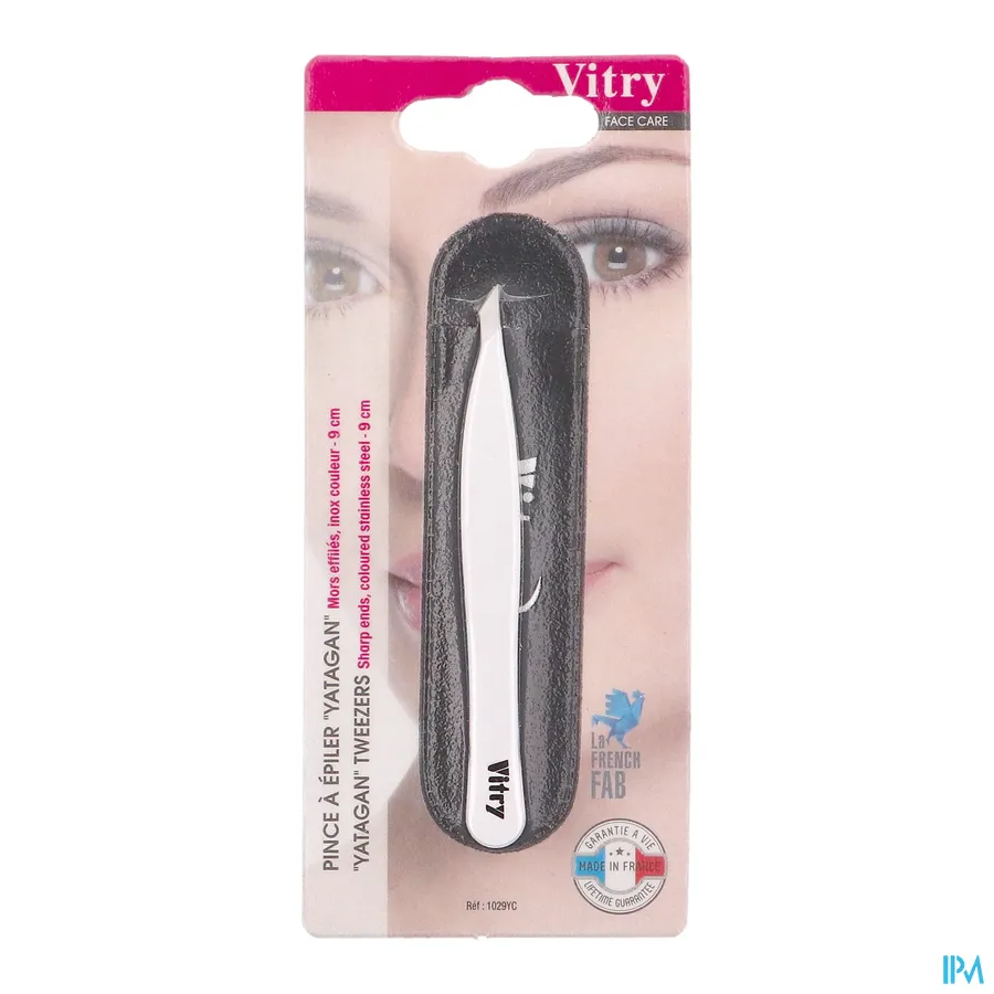 packshot van Vitry Epileerpincet met Schuine Ultrafijne Top Gekleurd