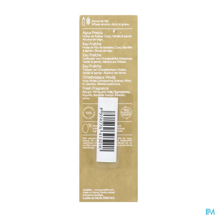 packshot van Caudalie Soleil Vignes Fris Water 50 ml