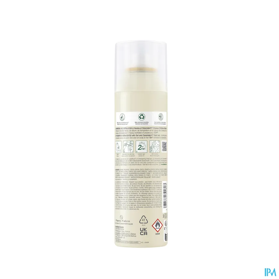 productshot van Klorane Ultramilde Getinte Droogshampoo met Haver & Ceramide 150 ml