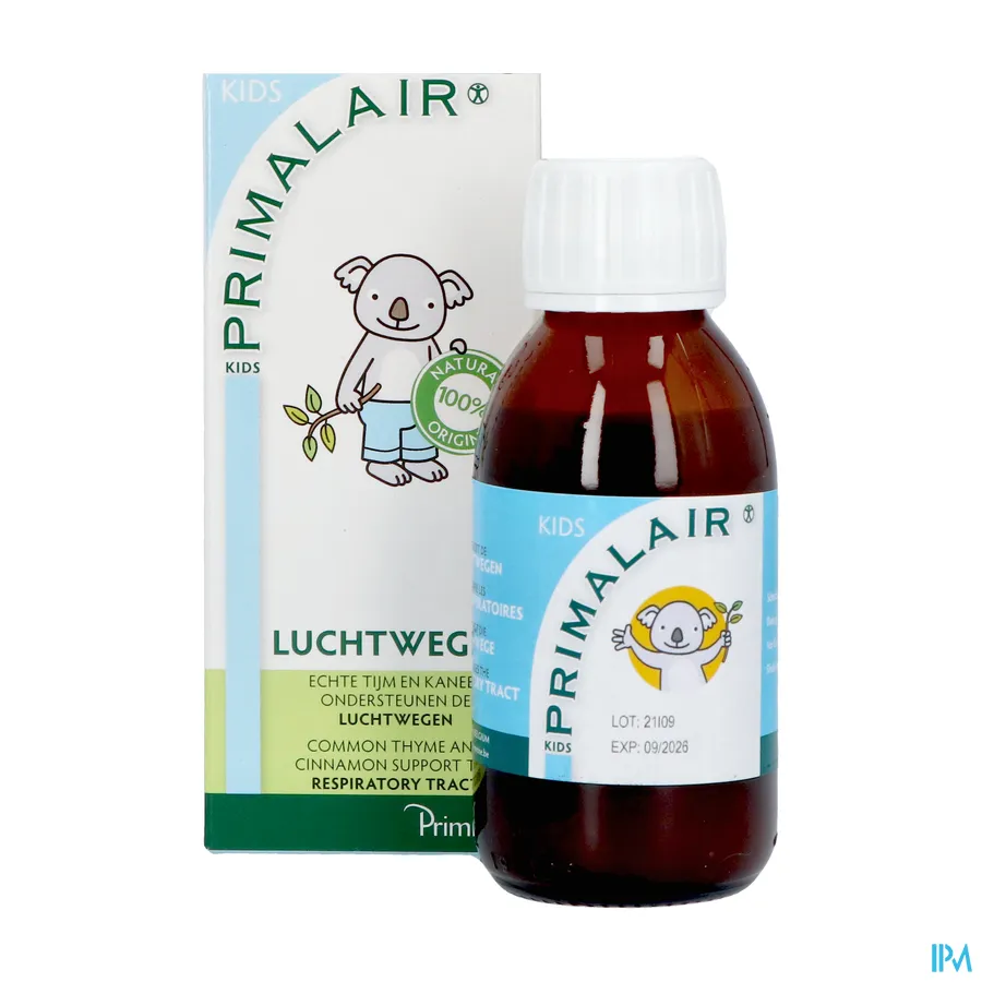 productshot van Primalair Kids voor de Luchtwegen 120 ml