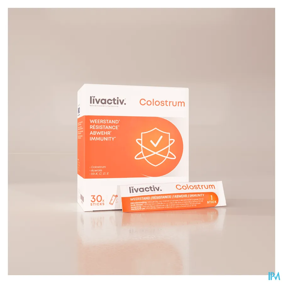 productshot van Livactiv Colostrum 30 sticks