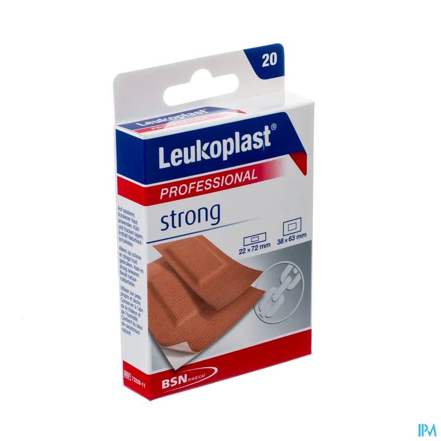 packshot van Leukoplast Strong Assortiment 2 Maten 20 stuks