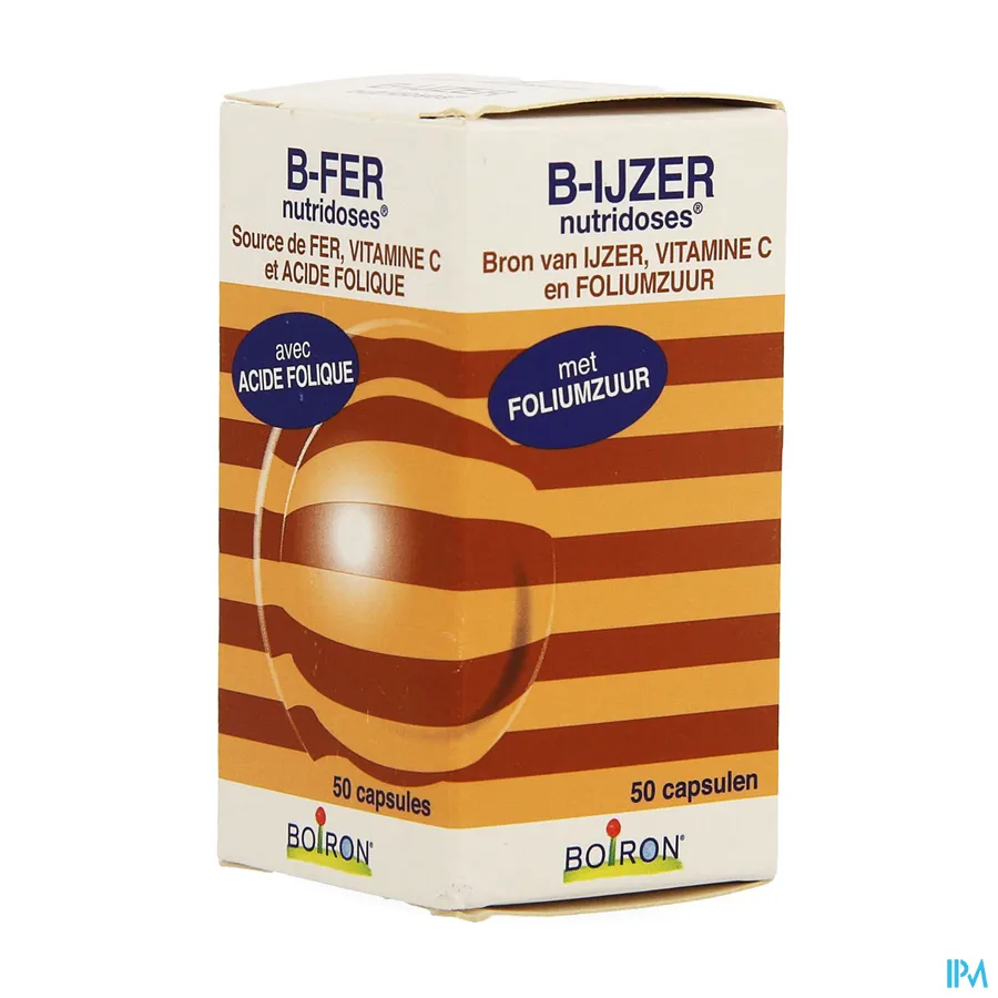 packshot van B-ijzer 50 capsules