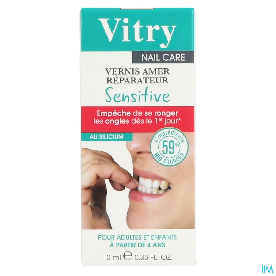 packshot van Vitry Herstellende Anti-Nagelbijt Nagellak met Silicone 10 ml